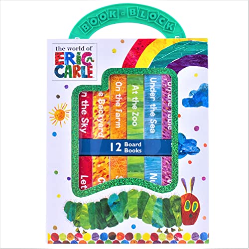 World of Eric Carle, My First Library Board Book Block 12-Book Set - First Words, Alphabet, Numbers, and More! - PI Kids
