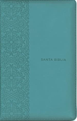 Santa Biblia / Holy Bible : Reina Valera 1960 aguamarina simil piel con cremallera, Tamaño Manual -Language: spanish