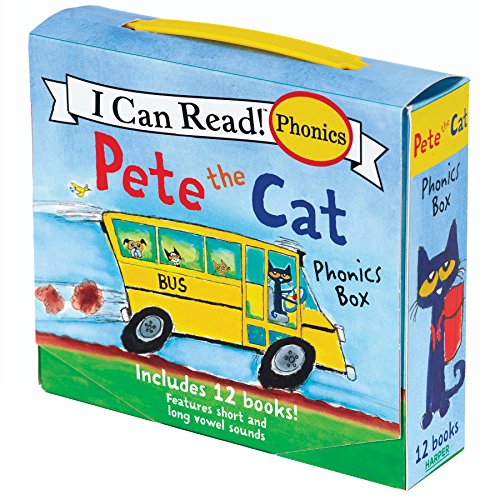 Pete the Cat Phonics Box: Includes 12 Mini-Books Featuring Short and Long Vowel Sounds (My First I Can Read)