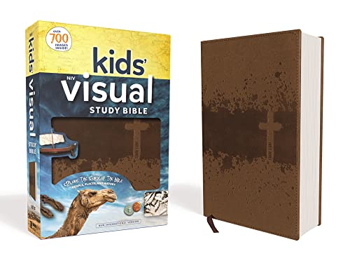 NIV Kids Visual Study Bible Leathersoft Bronze Full Color Interior: Explore the Story of the Bible---People Places and History