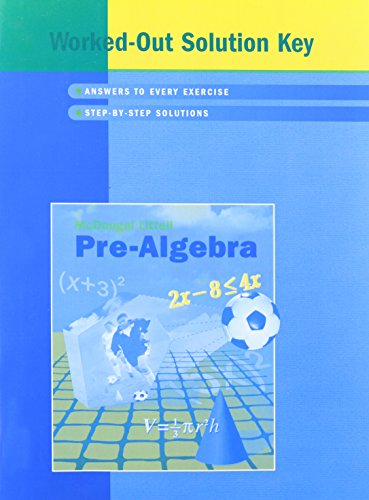 Pre-Algebra (Worked-Out Solution Key)