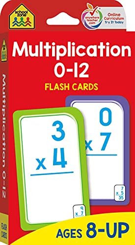 Multiplication 0-12 Flash Cards