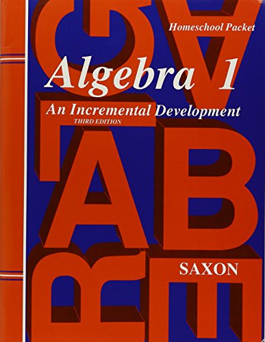 Algebra 1: An Incremental Development, Homeschool Packet