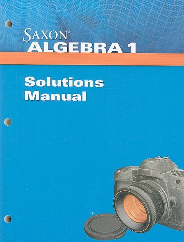 Saxon Algebra 1 Solution Manual