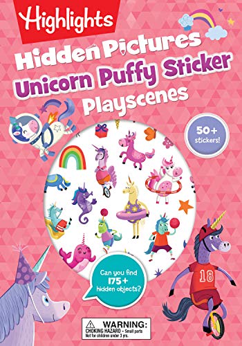 Unicorn Hidden Pictures Puffy Sticker Playscenes