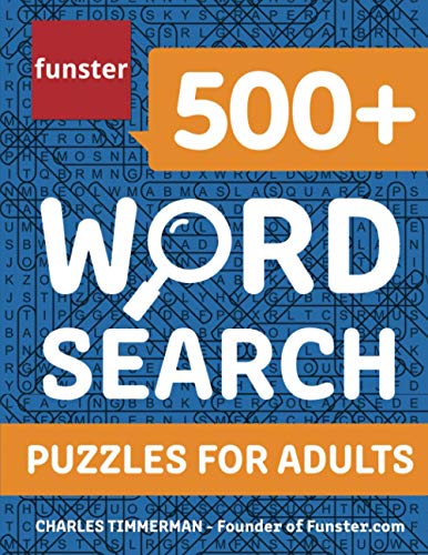 Funster 500+ Word Search Puzzles for Adults: Word Search Book for Adults with a Huge Supply of Puzzles